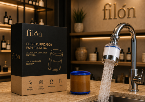 PureFlow Pro™ — Filtro Purificador Universal para Torneira